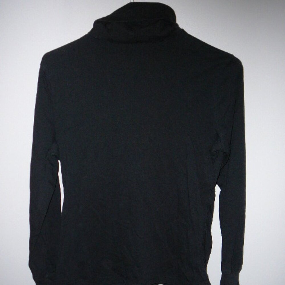 2 a Tee Women's Black Turtleneck Long Sleeve Top-Size Medium